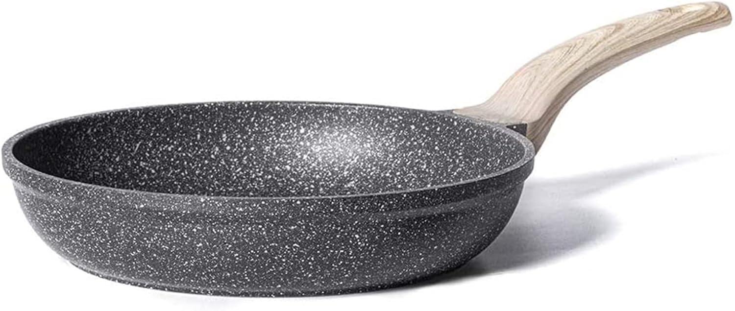 CAROTE Nonstick Frying Pan Skillet,Non Stick Granite Fry Pan Egg Pan Omelet Pans, Stone Cookware Chef's Pan, PFOA Free,Induction Compatible(Classic Granite, 8-Inch) - Image 8