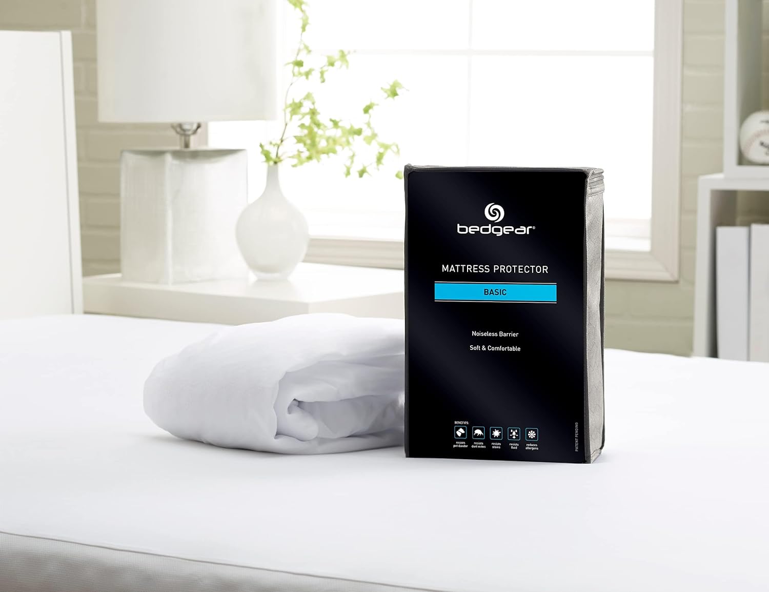 Bedgear King Basic Mattress Protector - Lightweight, Noiseless, and Waterproof Fabric Cover for Bed - Washable and Breathable Mattress Pad - Protects Against Stains - Image 2