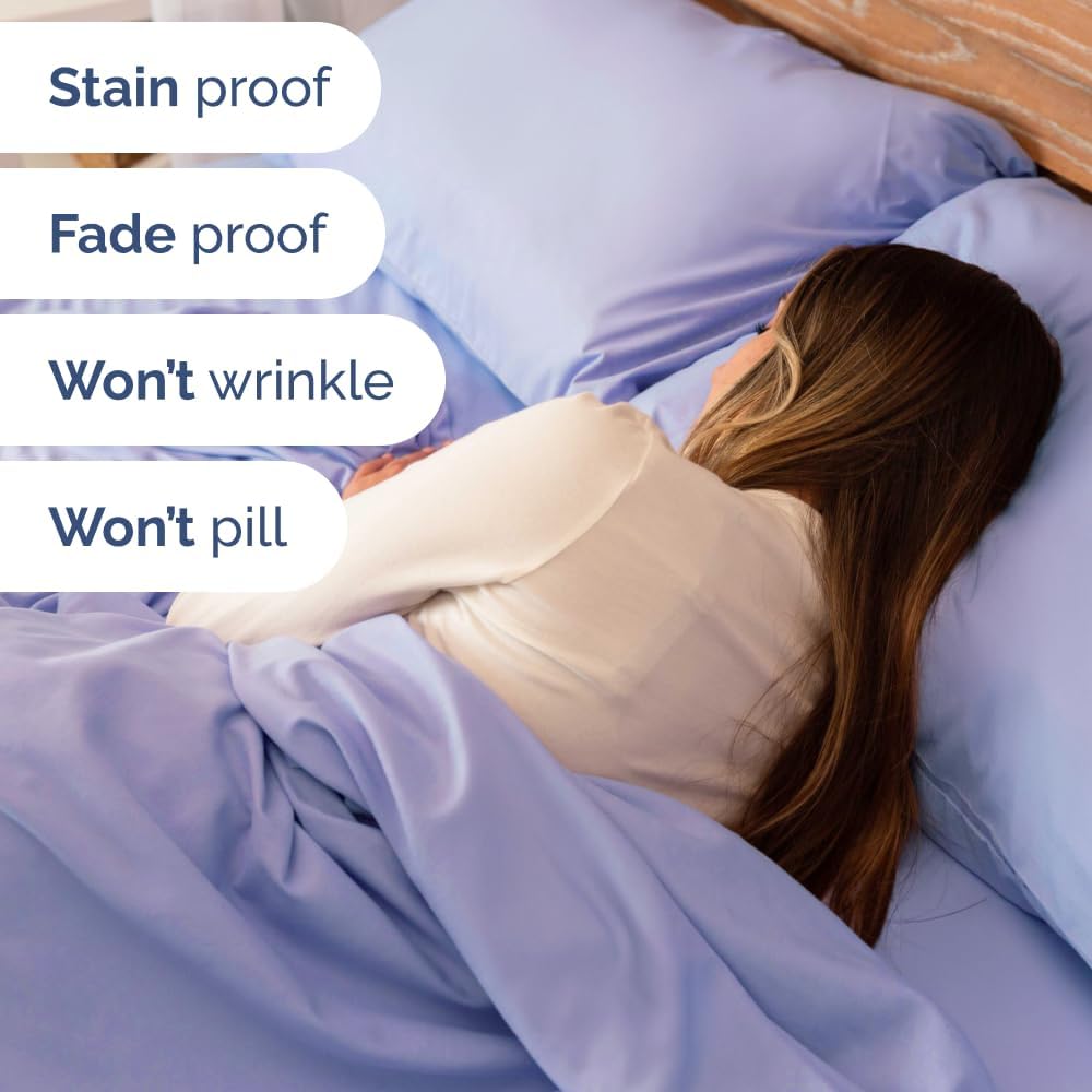 Extra Deep King Sheet Set - 6 Piece Breathable and Cooling Sheets - Hotel Luxury Bedding for Women, Men, Kids & Teens - Easy & Secure Fit - Soft, Wrinkle Free and Comfy - Extra Deep Pockets - Lavender - Image 4