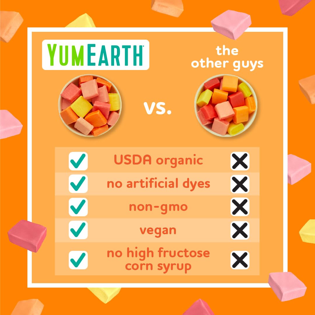 YumEarth Organic Fruit Chews - Fruit Flavored Candy Chews, No Dye, Allergy Friendly, Gluten Free, Non-GMO, Vegan Candy with No Artificial Dyes, 5 ounce (Pack of 6) - Image 6