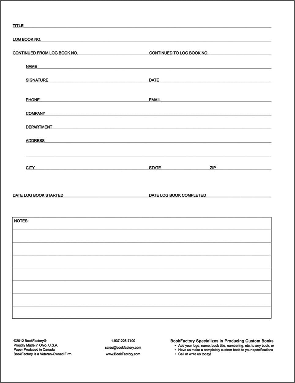 BookFactory Hotel Front Desk Communication Log Book/Journal/Logbook, Black Hardbound (XLog-120-7CS-A-L-Black(Hotel Front Desk Communication Log Book)) - Image 2