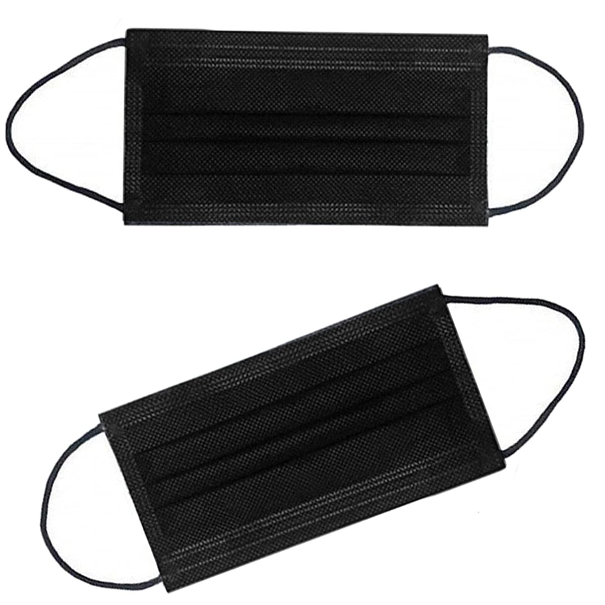 NNPCBT 100PCS 3 Ply Black Disposable Face Mask Filter Protection Face Masks - Image 4