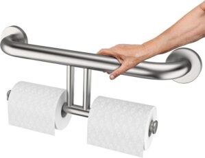 Brushed Nickel Handicap Grab Bar w/...