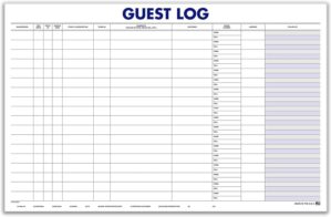 Guest Log Book for Automotive Deale...