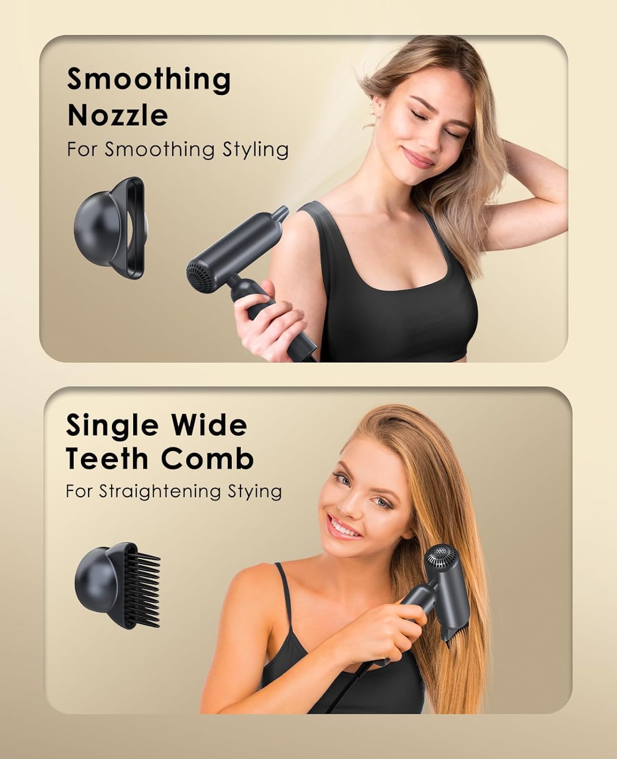 Foldable Hair Dryer for Travel - Global Voltage with Auto-Sensing, 1B Plasma Particles, 200times/s Temp Control, Portable Blow Dryer with Single-Sided Comb, Gray - Image 8