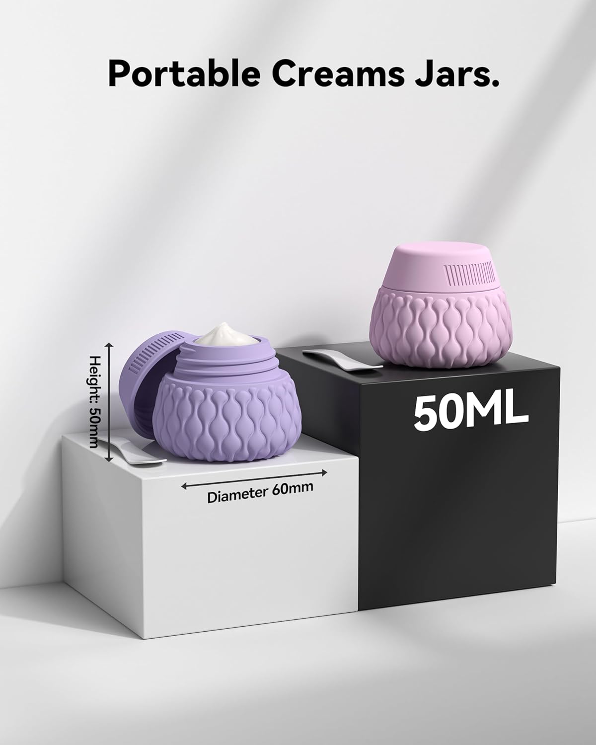 Silicone Travel Bottles for Toiletries 8 Pack Travel Size Toiletries 3.4 oz 1.7 oz, Leakproof Squeeze Travel Size Containers Refillable Cosmetic Jars Set for Shampoo, Conditioner, Creams - Image 4