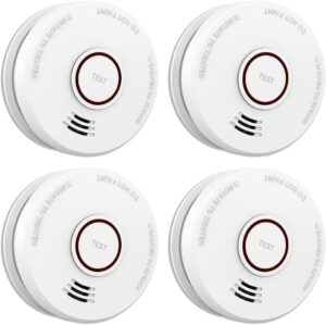 4 Pack Smoke Detector Fire Alarms 9...