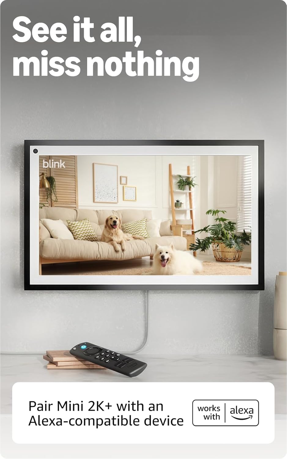 Blink Mini 2K+ (newest model) – Plug-in Home & Pet Security Camera with 2K video resolution, color night vision, enhanced audio, motion detection – 2 cameras (Black) - Image 7