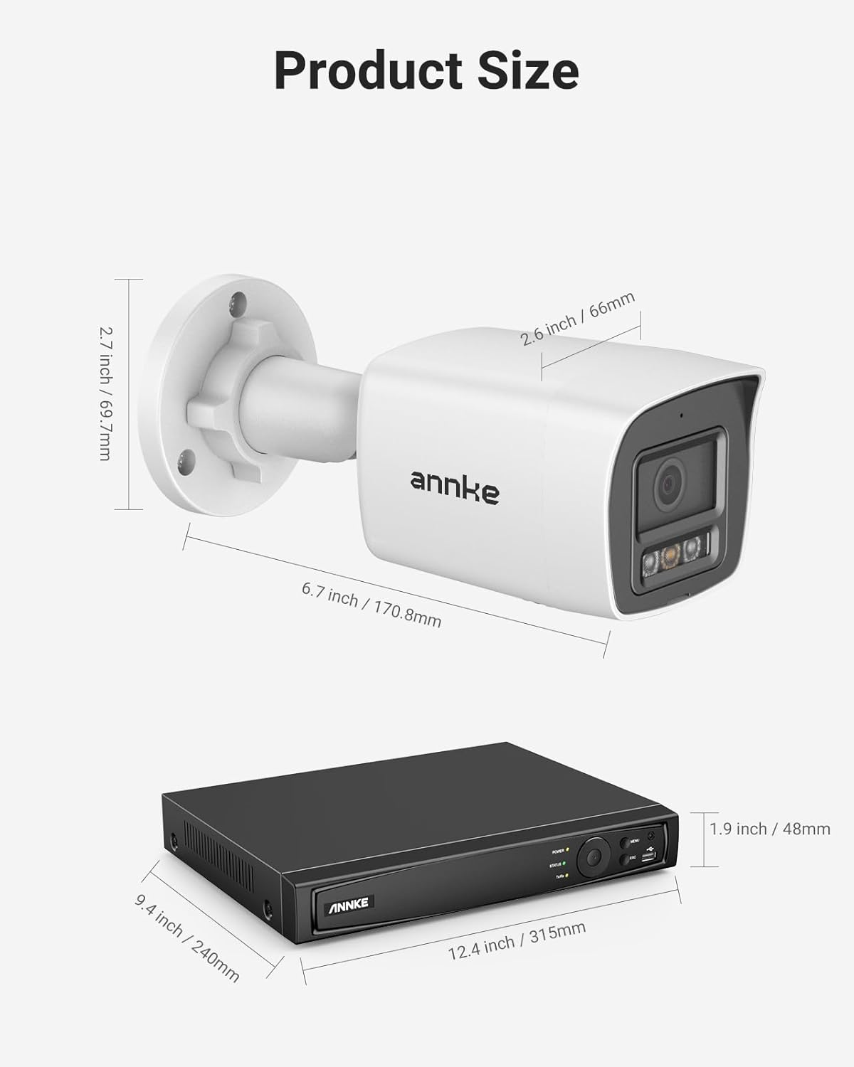 ANNKE H1200 12MP Security Camera System, 12MP H.265+ 8CH NVR and 4 X 12 Megapixel UHD PoE Surveillance IP Cam with Smart Dual Light, AI Human&Vehicle Detection, Color Night Vision (2TB Hard Drive) - Image 9