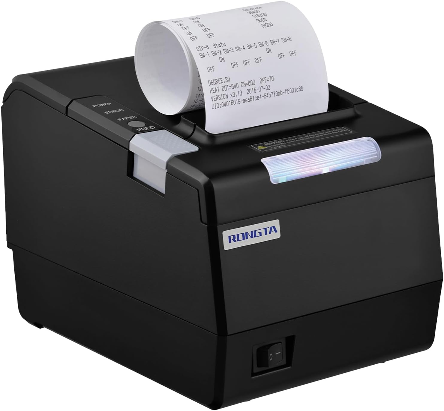 Rongta POS Printer, 80mm Thermal Receipt Printer, Restaurant Kitchen Printer with Auto Cutter, USB Serial Ethernet Interface, ESC/POS Command, Support Cash Drawer for Windows/Mac/Linux(RP850)