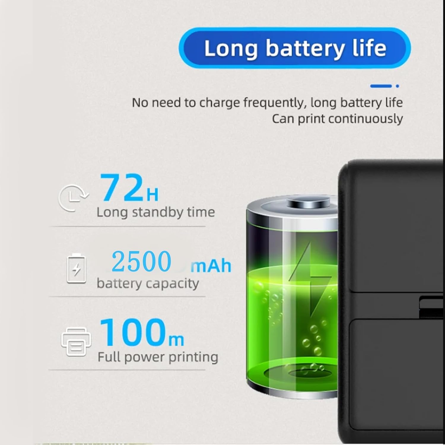 NOT for iphone/ipod/tablet/ipad/MAC,Bluetooth Receipt Printer, 58mm Mini Wireless POS Thermal Printer for Restaurant sales retail,portable pocket bill ticket receipt printer,only fit android/Windows - Image 6