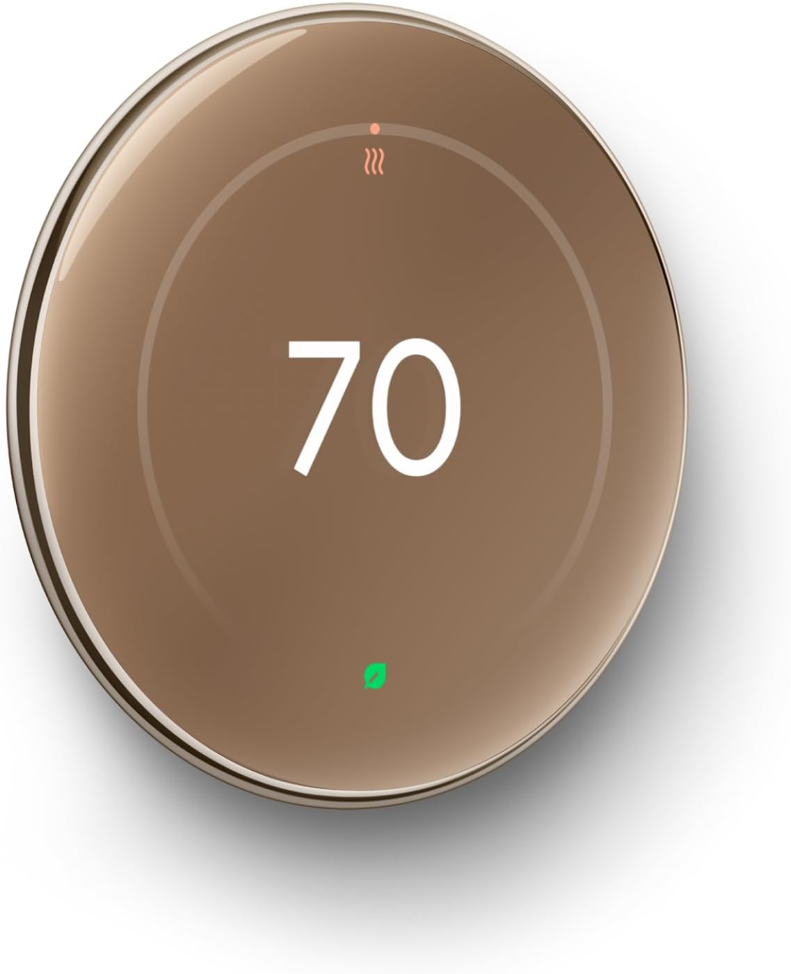 Google Nest Learning Thermostat (4th Gen, 2024) with Nest Temperature Sensor - Energy Saving Smart Thermostat - Compatible with Alexa, Apple HomeKit and Google Home App - Polished Gold - Image 2