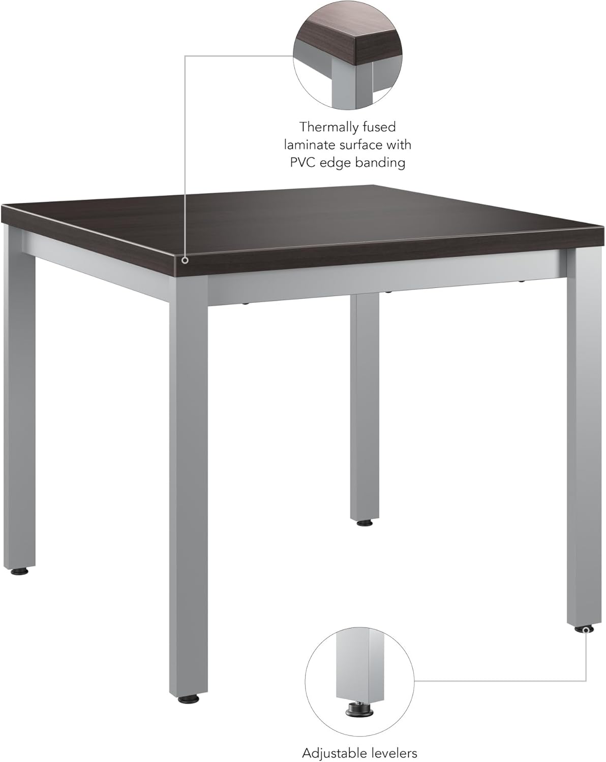 Bush Business Furniture Arrive Waiting Room End Table in Storm Gray, Reception Area Side Surface for Office or Lobby - Image 7