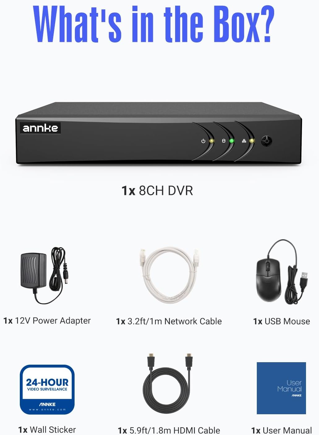ANNKE 3K Lite H.265+ Security DVR Recorder with AI Human/Vehicle Detection, 8CH Hybrid 5-in-1 CCTV DVR for Surveillance Camera, Supports 8CH Analog and 2CH IP Cameras, Remote Access (No Hard Drive) - Image 9