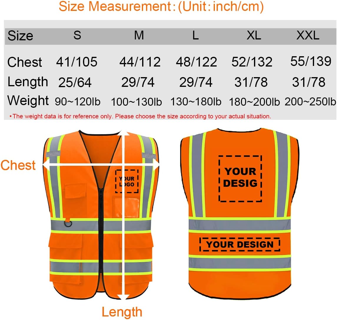 BeautyWill Custom Safety Vest Logo Class 2 High Visibility Reflevtive Vest Outdoor Protective Workwear - Image 5
