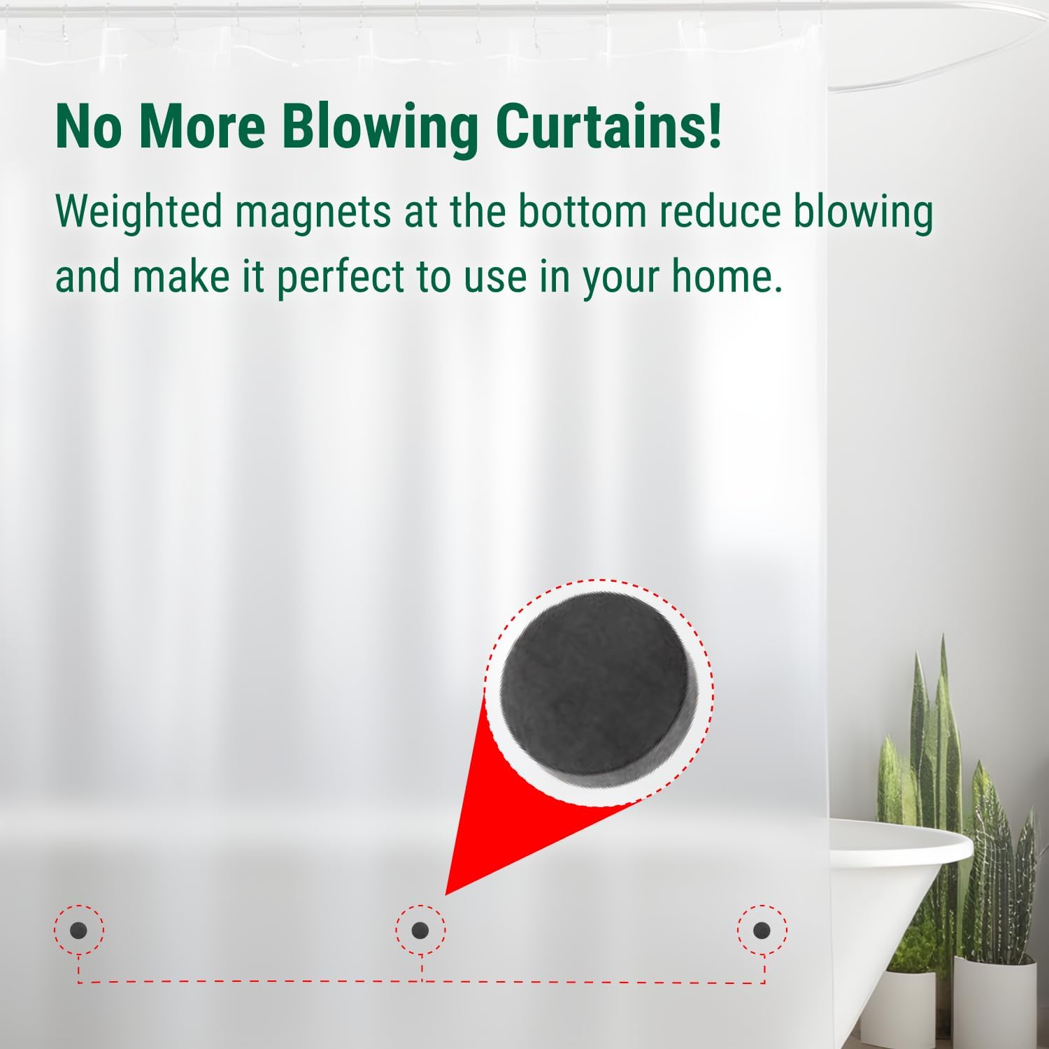 Bowery Home, NOT Made in China, Eco-Friendly Recycled PEVA Shower Curtain Liner – Waterproof, Sustainable, Non-Toxic, Odorless with Rust-Proof Grommets - 72x72in, 4G – Frosted - Image 5