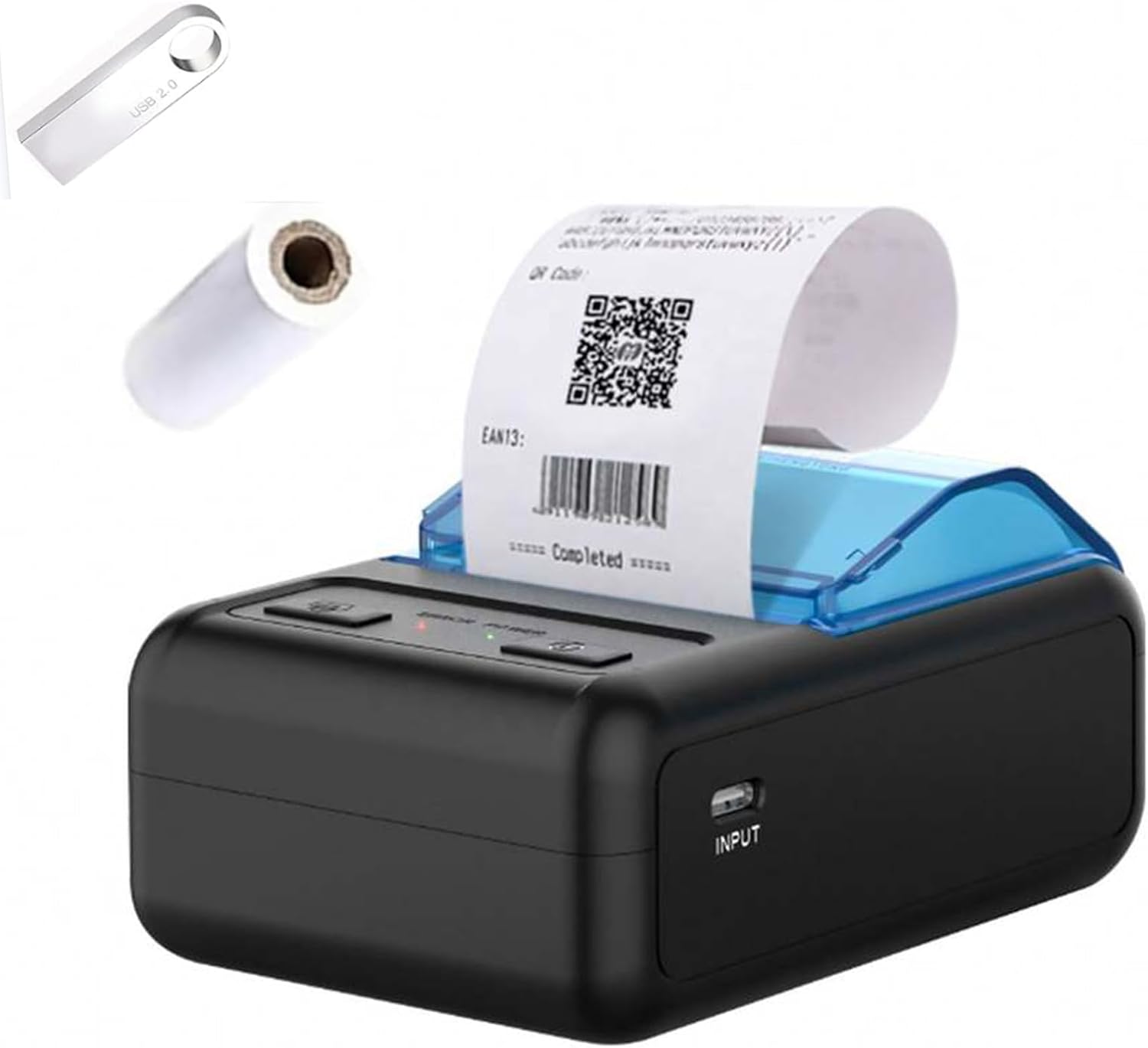 NOT for iphone/ipod/tablet/ipad/MAC,Bluetooth Receipt Printer, 58mm Mini Wireless POS Thermal Printer for Restaurant sales retail,portable pocket bill ticket receipt printer,only fit android/Windows
