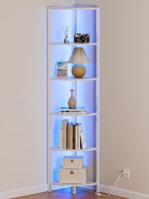 Furnulem 6 Tier Corner Shelf with L...