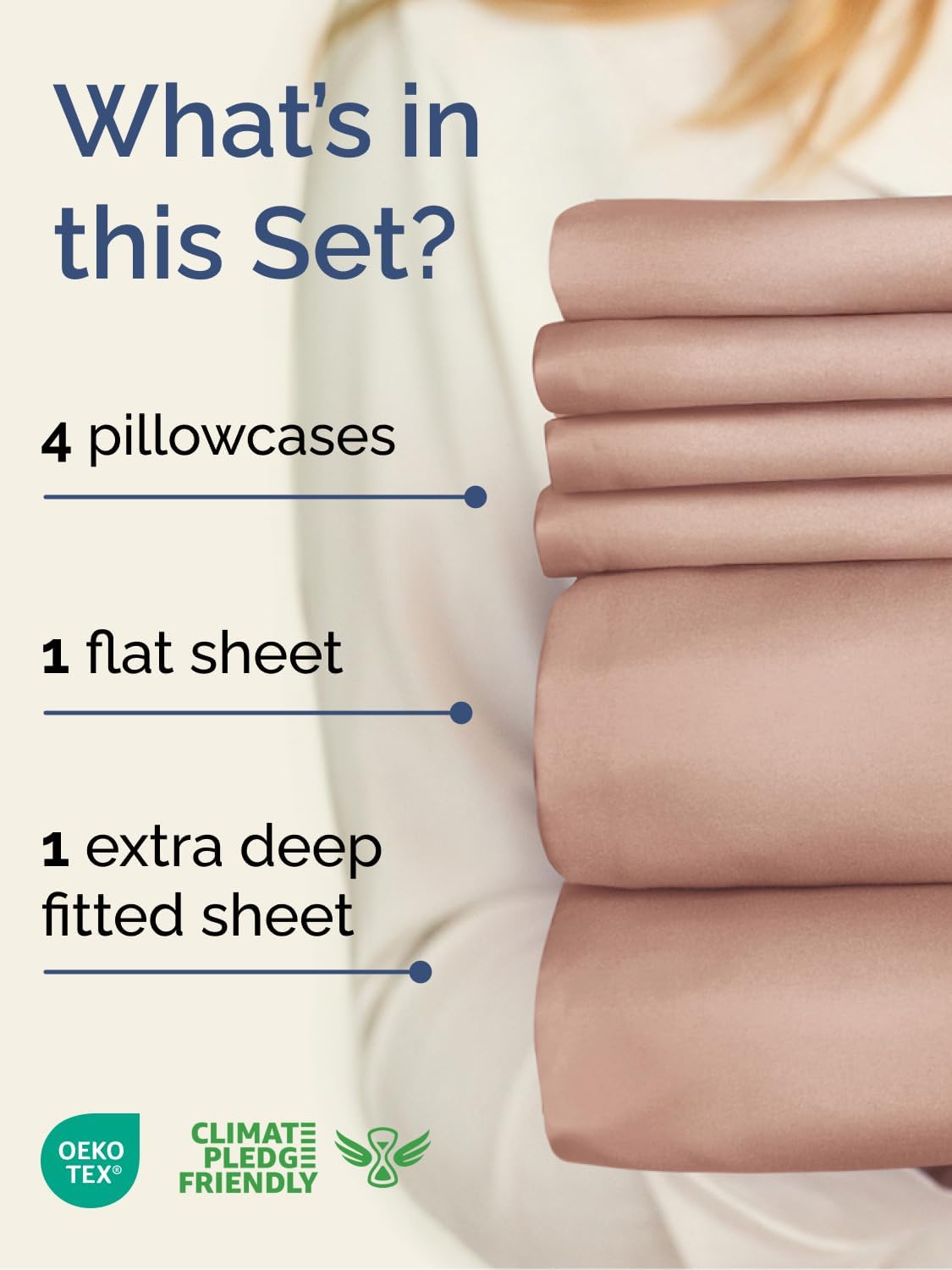Extra Deep King Sheet Set - 6 Piece Breathable and Cooling Sheets - Hotel Luxury Bedding for Women, Men, Kids & Teens - Easy & Secure Fit - Soft, Wrinkle Free and Comfy - Extra Deep Pockets - Mauve - Image 2