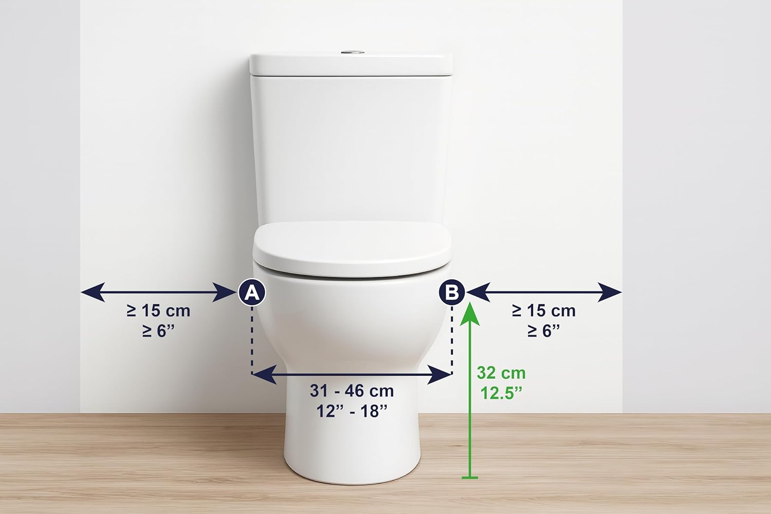 KMINA Toilet Safety Rails for Seniors, Heavy Duty Frame with Handles, Adjustable Height and Width, Handicap Grab Bars - Image 6