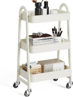 OLIXIS 3 Tier Utility Rolling Cart,...