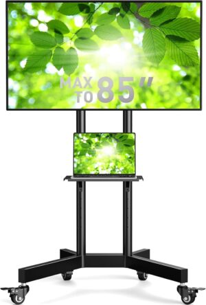 Perlegear Rolling TV Stand, Mobile ...