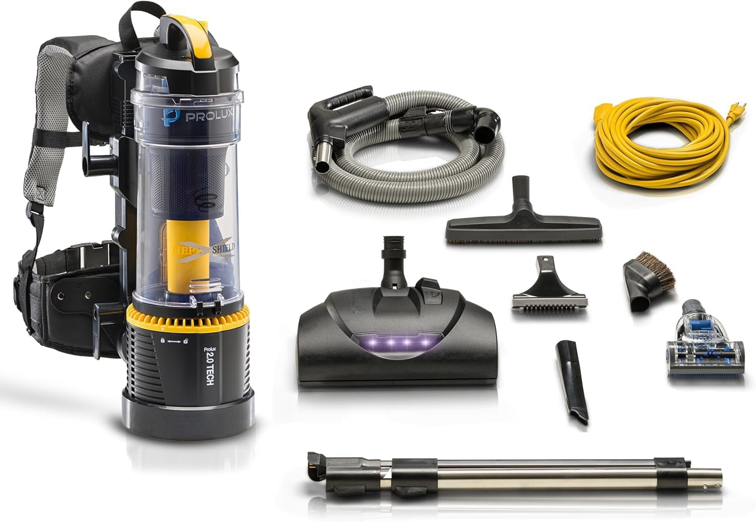 Prolux 2.0 Commercial Bagless Backpack HEPA Vacuum - Pro Model with Power Nozzle - Image 2