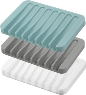 Self Draining Soap Dishes, 3 Pcs Si...