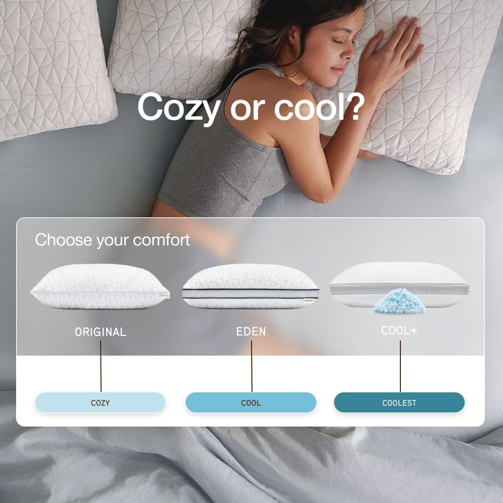Coop Home Goods Original Cut-Out Adjustable Pillow, Queen Size Bed Pillows for Neck & Head Support, 18 x 28 “ Memory Foam Pillows - Medium Firm for Side Sleeper, CertiPUR-US/GREENGUARD Gold - Image 6
