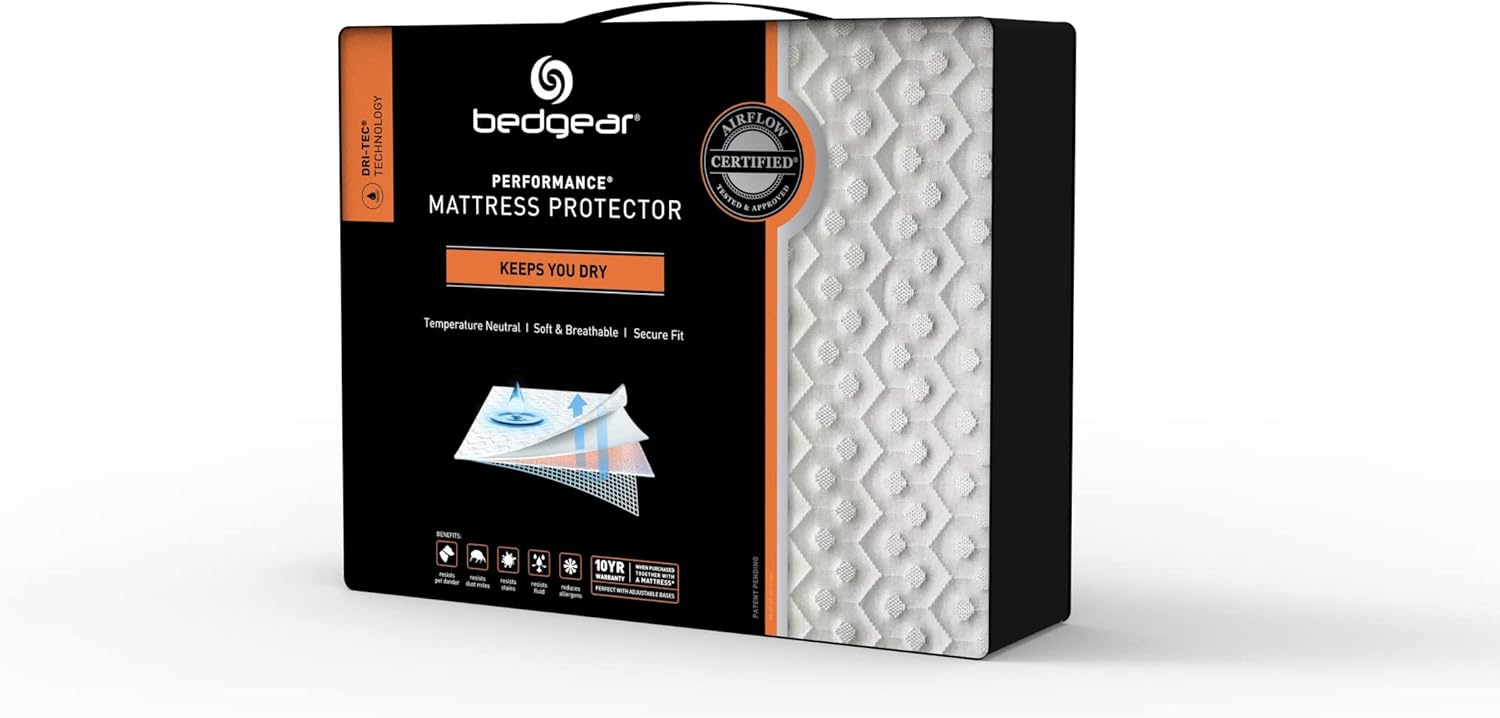 Bedgear King Dri-Tec Waterproof Mattress Protector – Noiseless, Moisture-Wicking, Hypoallergenic, Washable & Breathable Bed Cover - Image 8