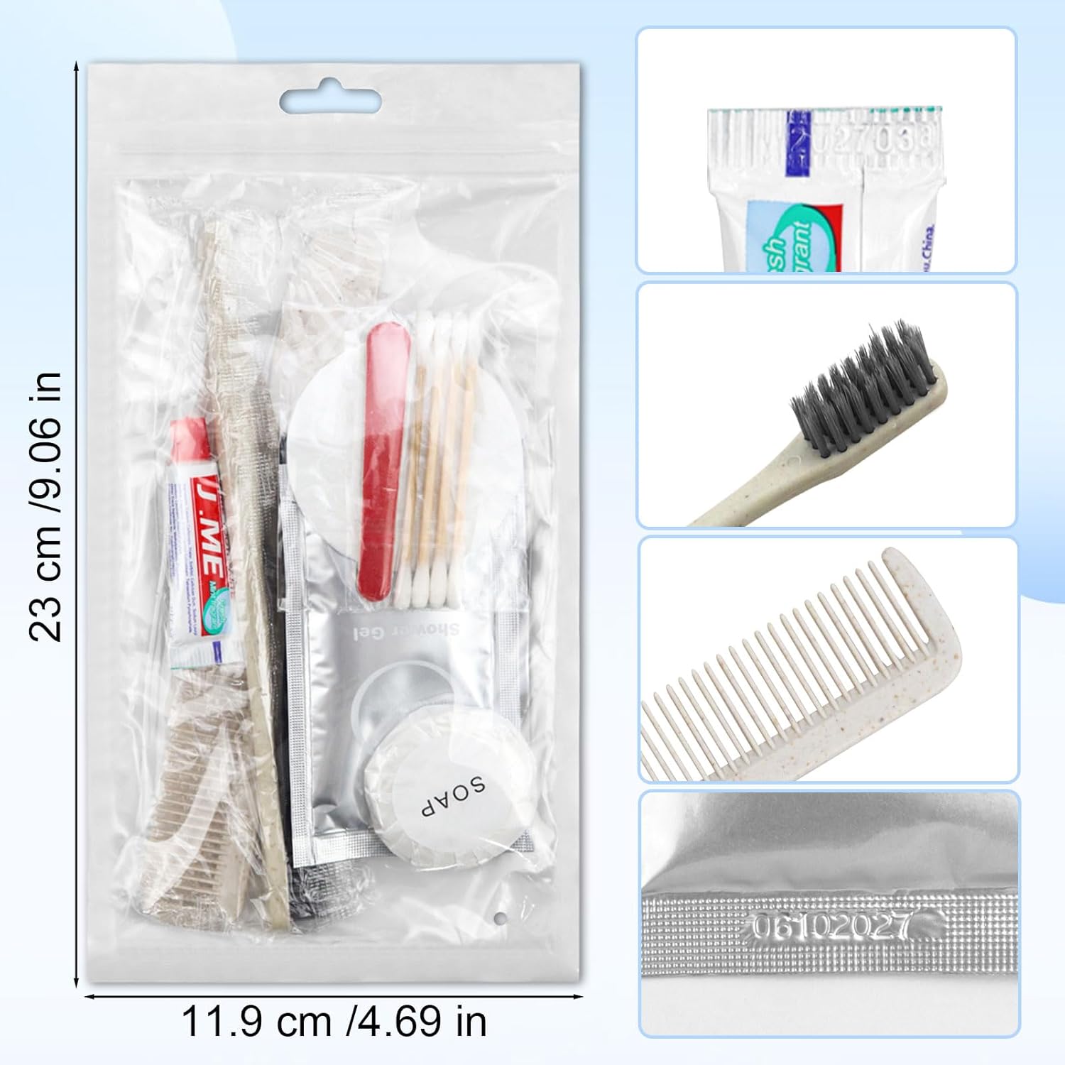 Toiletry Kits Homeless Personal Hygiene Kits for Homeless Care Package Supplies In Bulk, Disposable Travel Size Essential Women Men Toiletries Set for Hotel, Charity,Camping,Travel (40 Pack) - Image 3