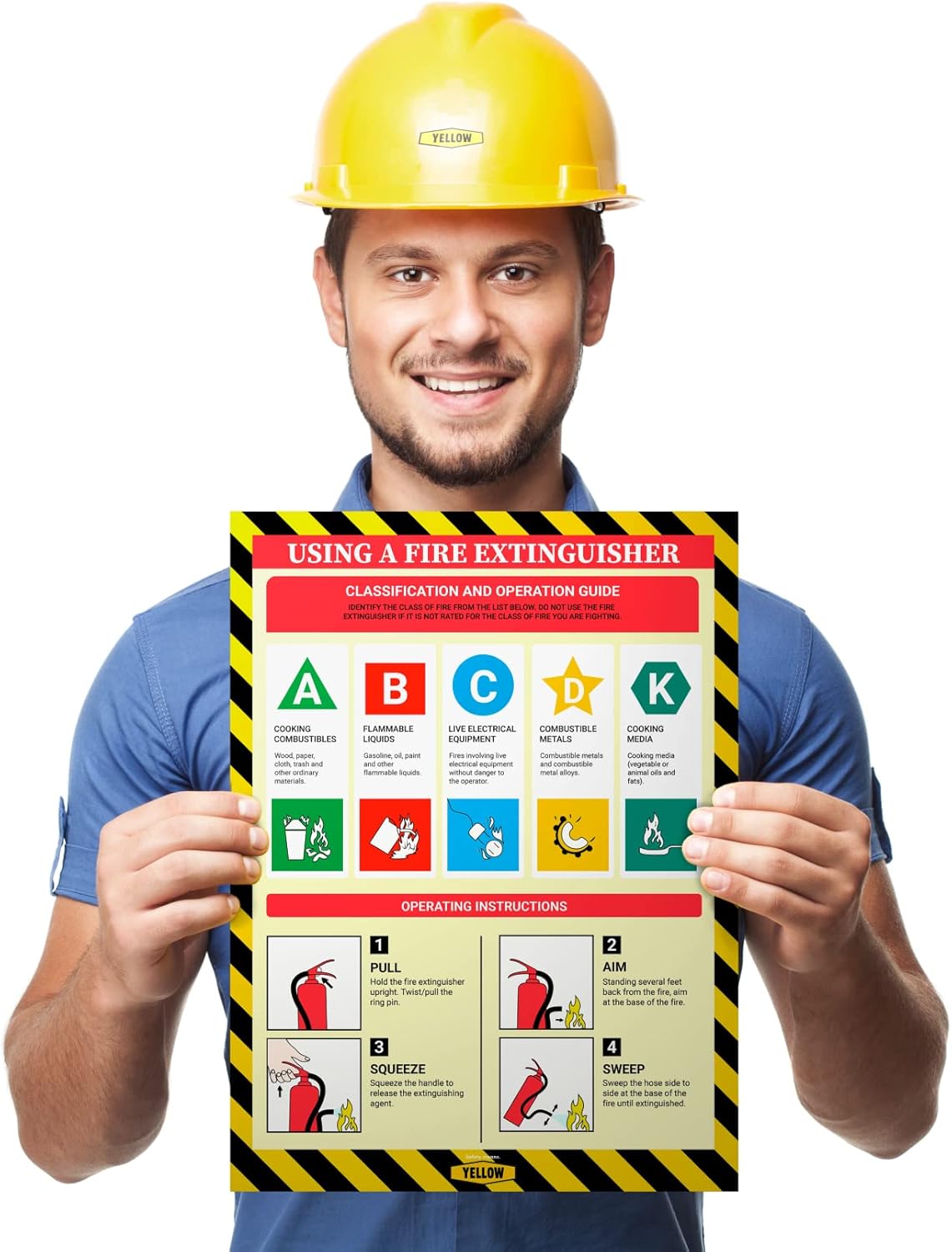 Workplace Safety Poster - Non-Lamintated, 12 x 16" (Fire Extinguisher) - Image 2