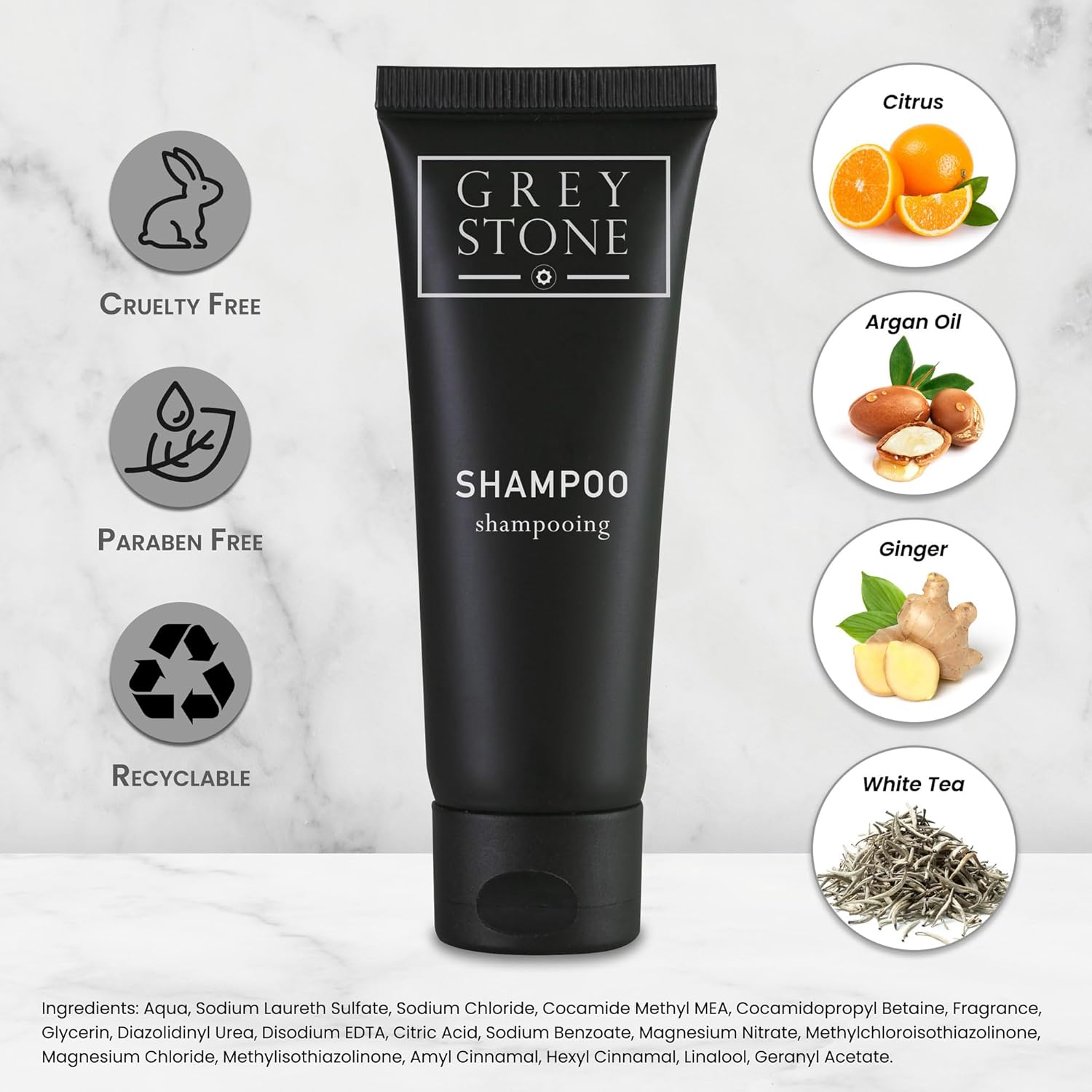 Grey Stone Hotel Shampoo Tubes, Travel Size Bulk Amenities, 1 oz, Case of 150 - Image 2