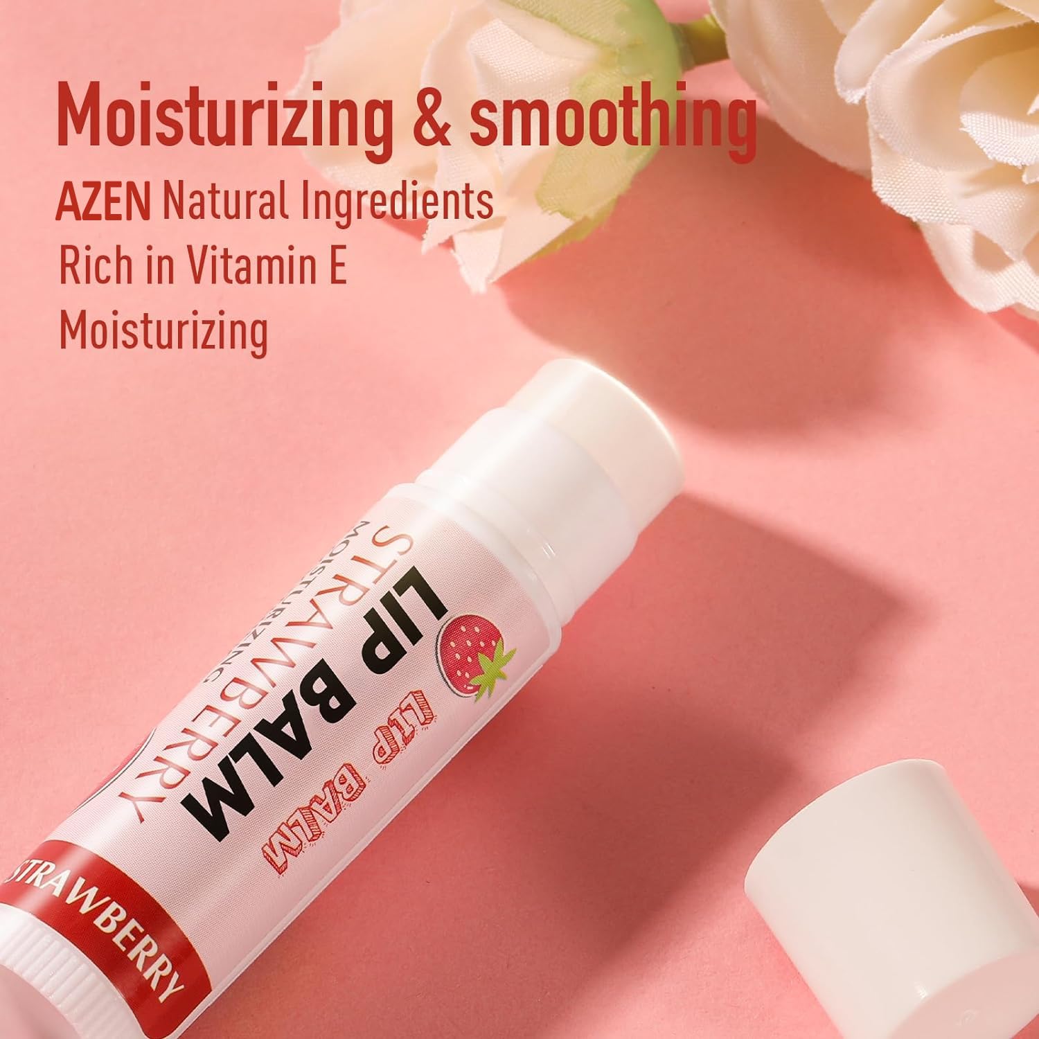 AZEN 120 Pack Lip Balm, Natural Lip Balm Bulk, Lip Care Product, Moisturizing Lip Balms for dry cracked lips, Valentines Gifts Easter Basket Stuffers - 12 Flavors - Image 3