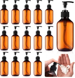 Uiifan 16 Pcs 8.5 oz Amber Foaming ...