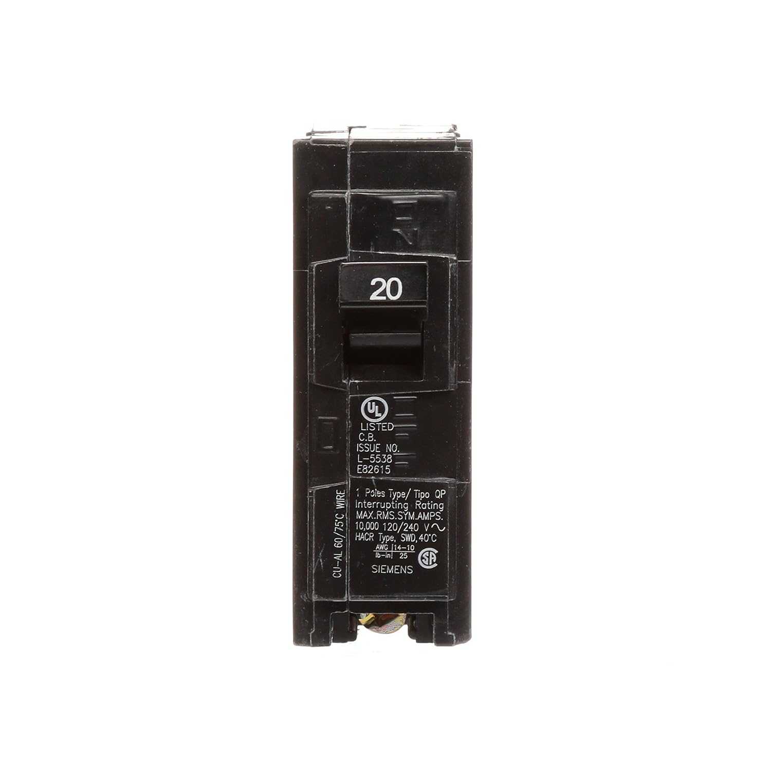 Siemens Q120 20-Amp Single Pole Type QP Circuit Breaker - Image 3