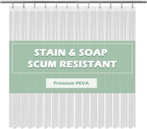 EHZNZIE Clear Shower Curtain Liner ...