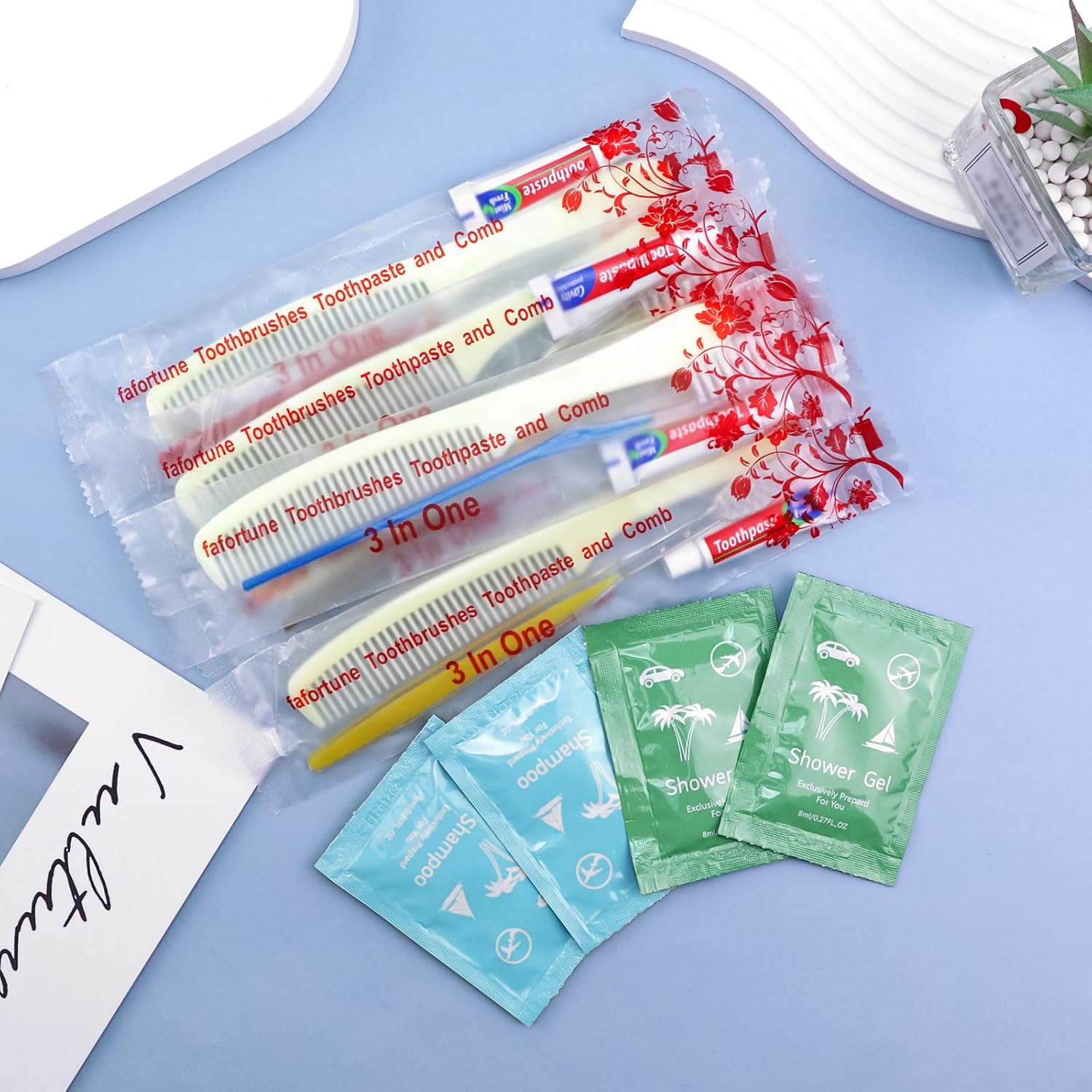 Bulk Hygiene Kits for Homeless,Disposable Toothbrushes with Toothpaste and Comb for Homeless Individually Wrapped,Basic Toiletry Kits Travel Size Shampoo And Body Wash For Hotel,Air Bnb Charity(20) - Image 9