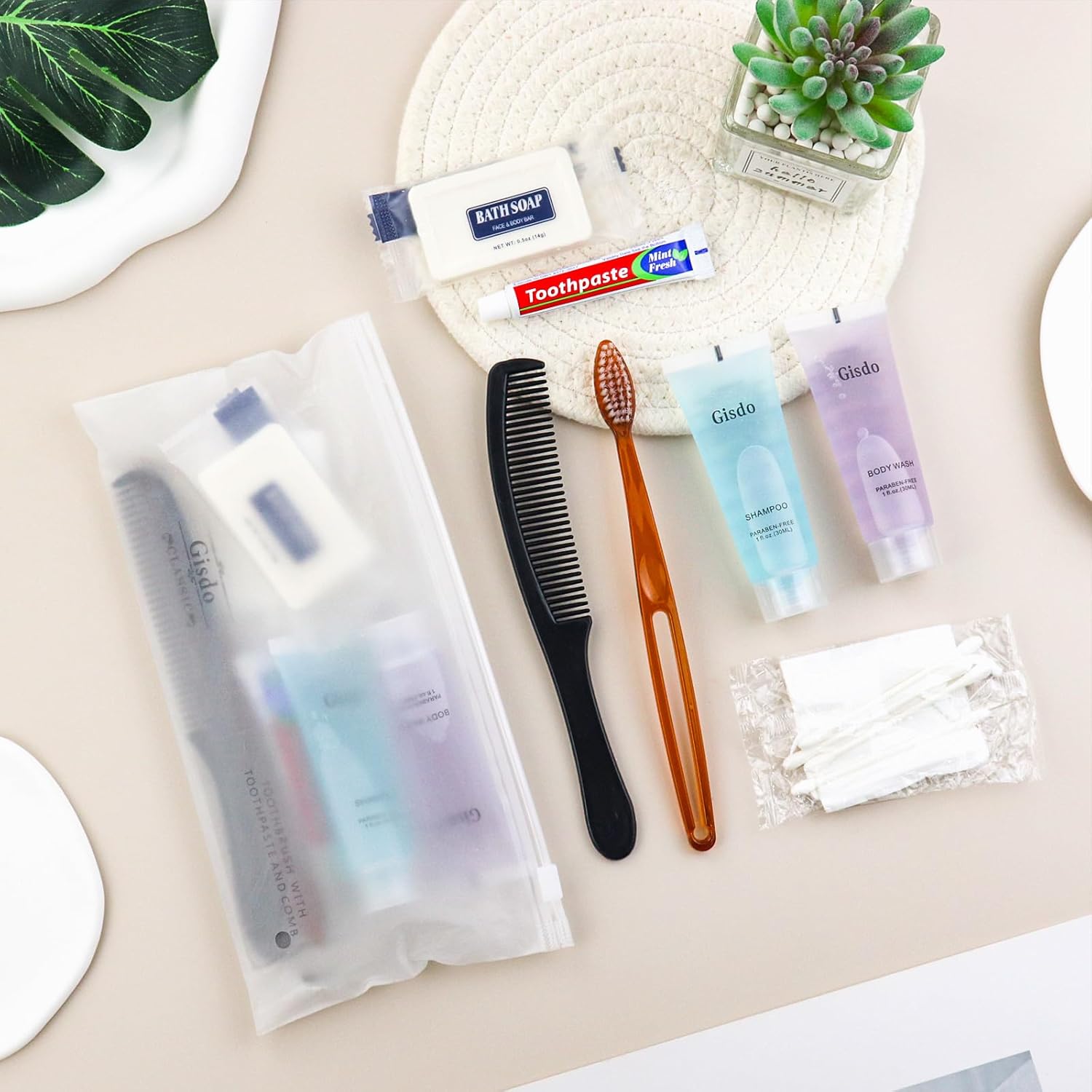 50-Pack Toiletry Kits - Personal Hygiene & Travel Kit for Men, Women & Charity - Disposable, Bulk Homeless Care Package Supplies - Image 3