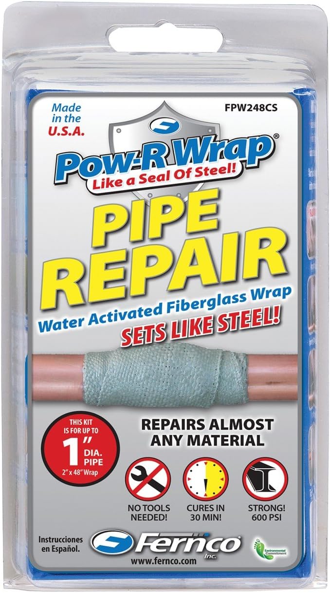 Fernco Fiberglass Repair Kit, 2 x 48 In, Gray, 1 inch (FPW248CS)