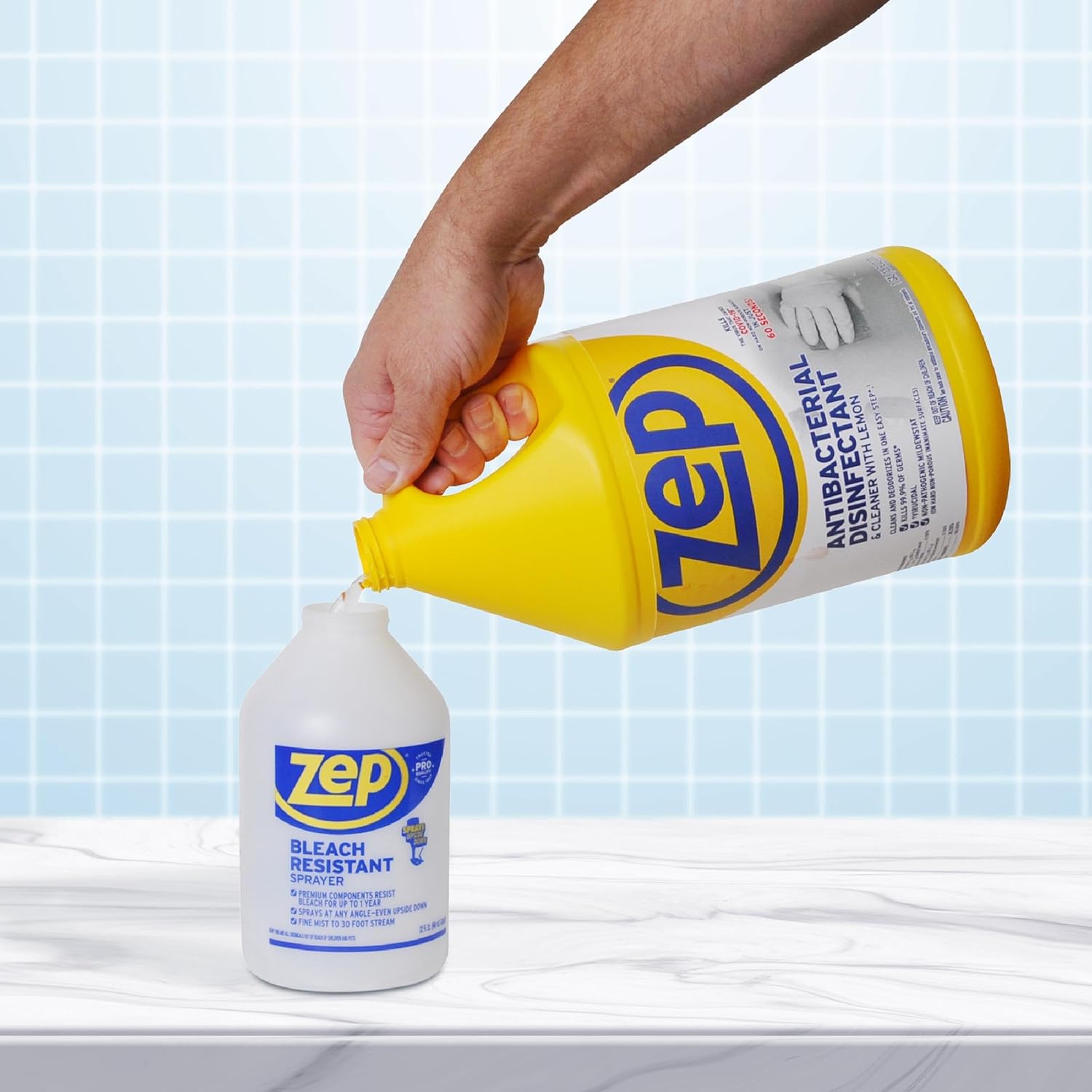 Zep Commercial 1041688 Antibacterial Disinfectant Cleaner with lemon , 1 gal Bottle - Image 4