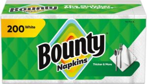 Bounty Paper Napkins, White, 200 Co...