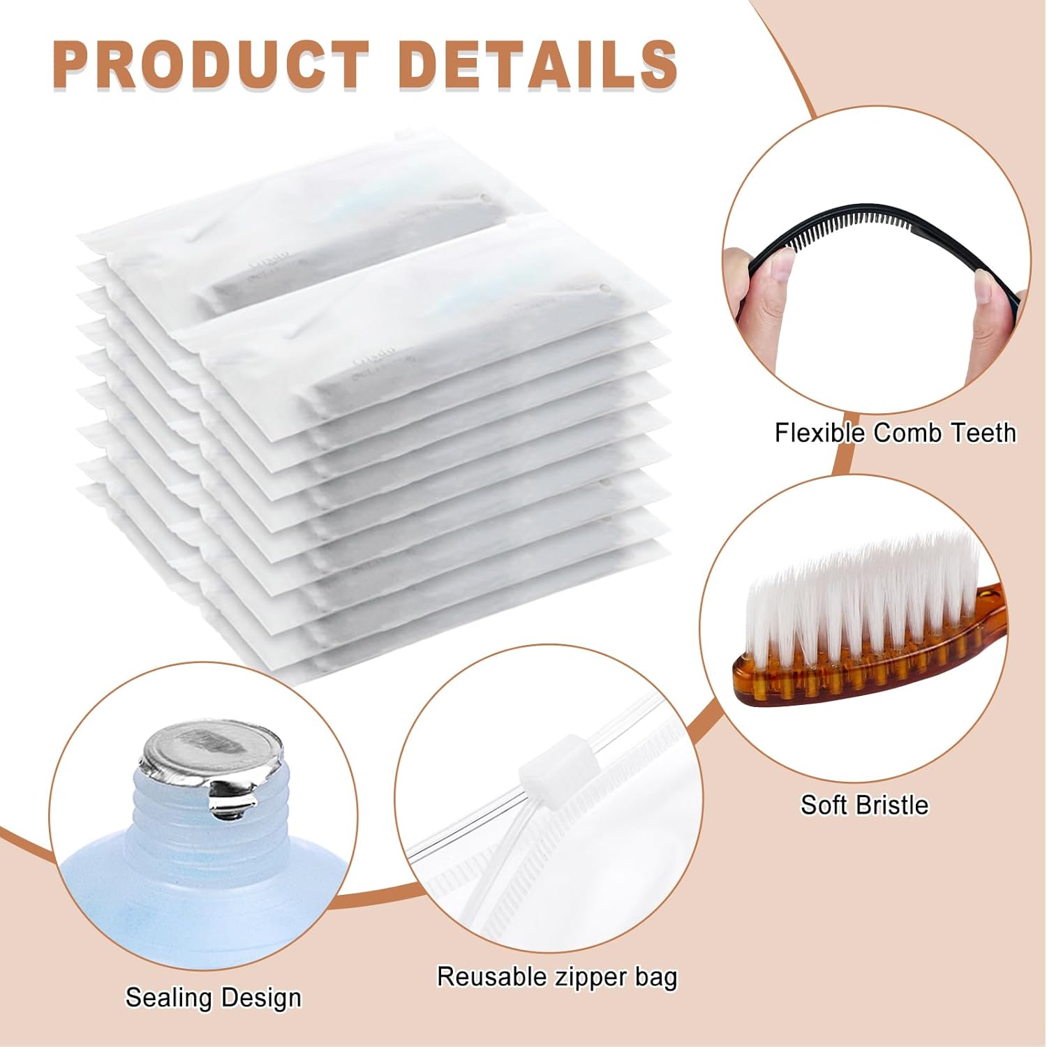 50-Pack Toiletry Kits - Personal Hygiene & Travel Kit for Men, Women & Charity - Disposable, Bulk Homeless Care Package Supplies - Image 7