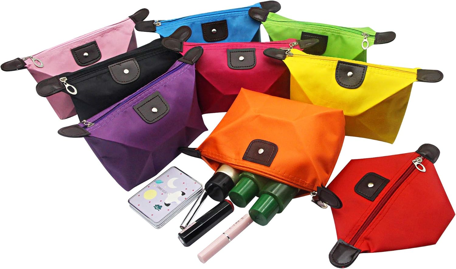 YAODHAOD Makeup Bag Bulk Toiletry Pouch Waterproof Cosmetic Storage Bags,with Zipper Travel Toiletry Organizer Packing Bag Accessory Organizer for Women and Men (9 Colors) - Image 4