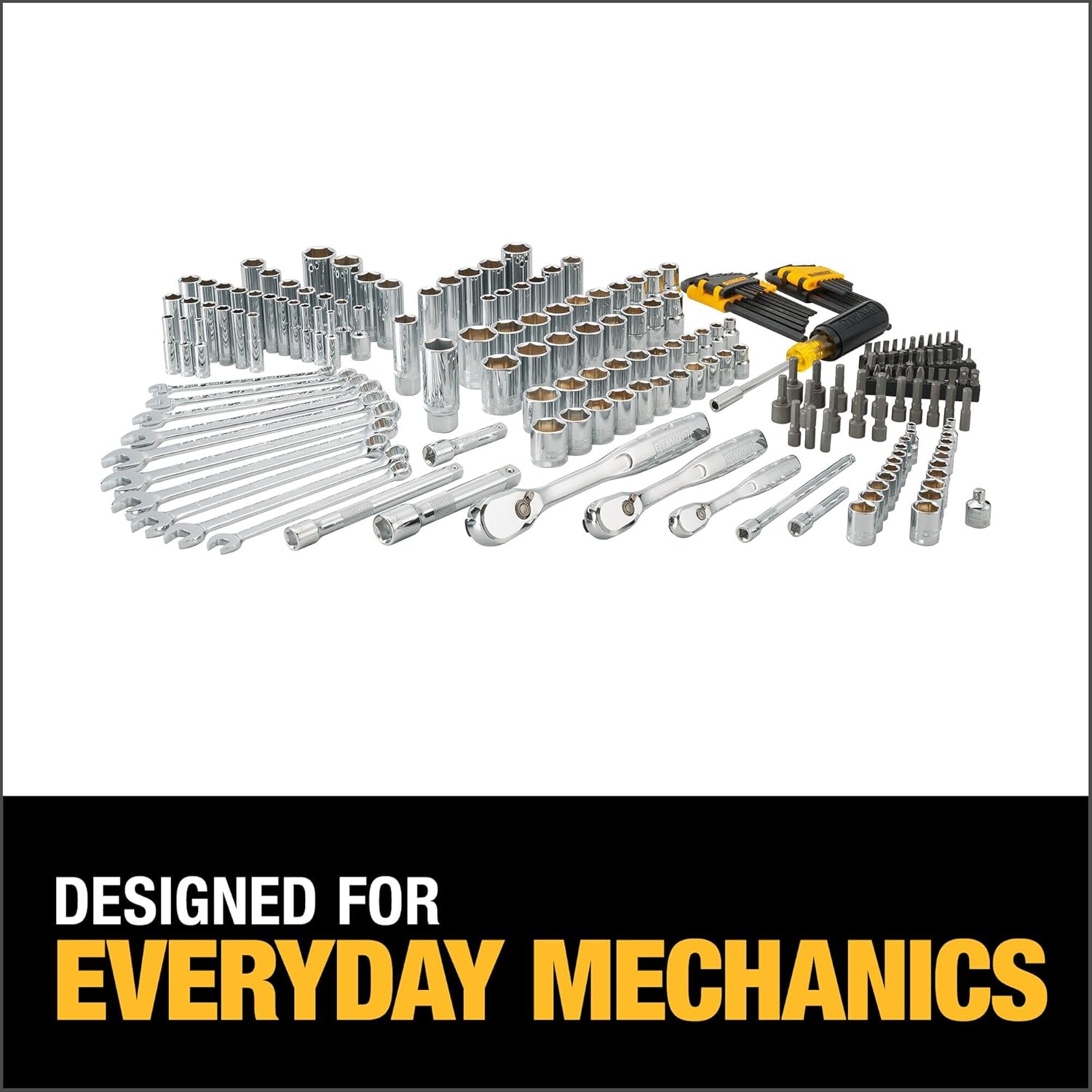 DEWALT Mechanics Tool Set, 1/4" & 3/8" & 1/2" Drive, SAE/Metric, 205-piece (DWMT81534) - Image 5