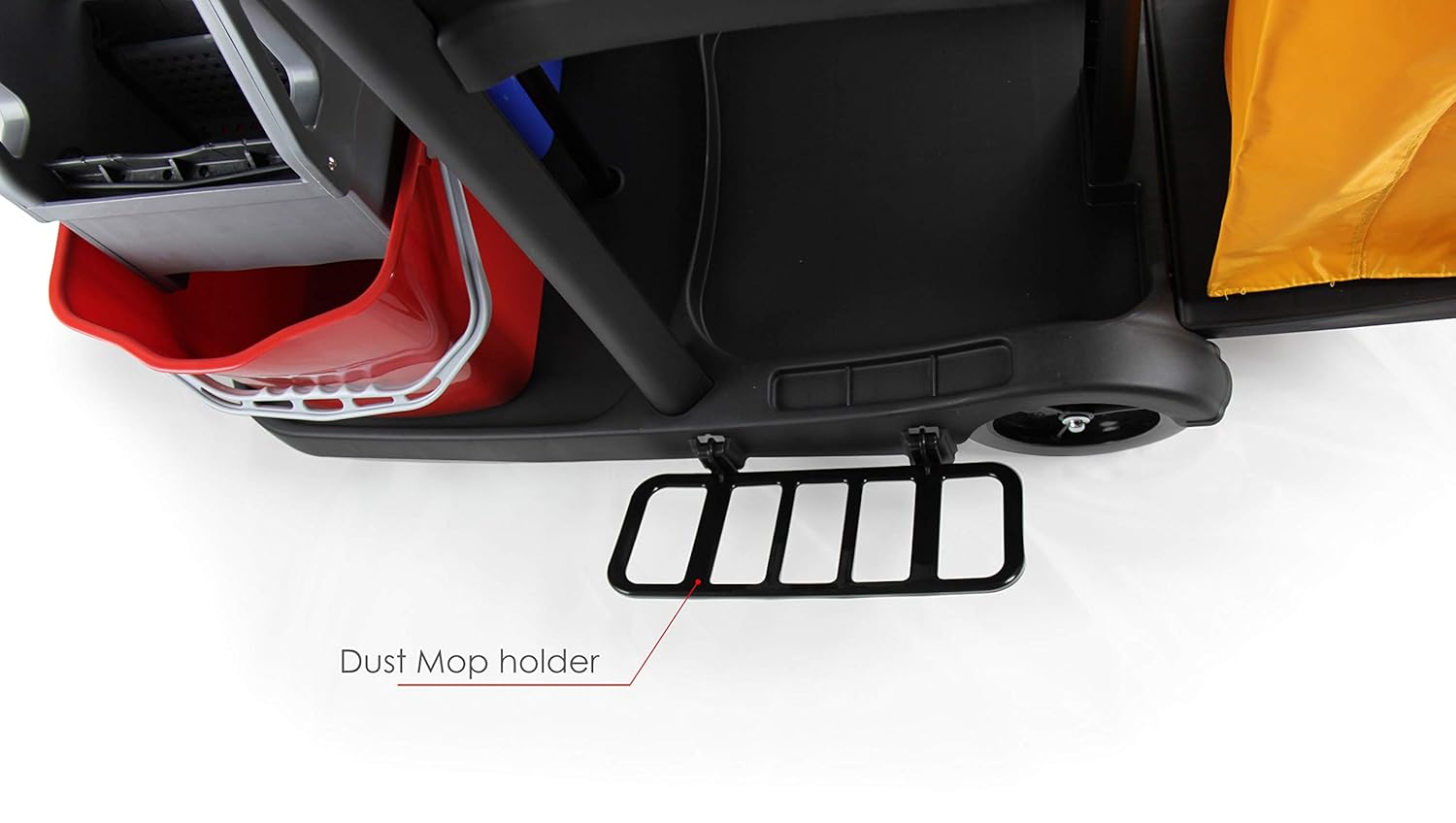 Commercial Housekeeping cart Janitorial cart with Cover and Vinyl Bag, L 52" x W 22" x H 40" - Image 8