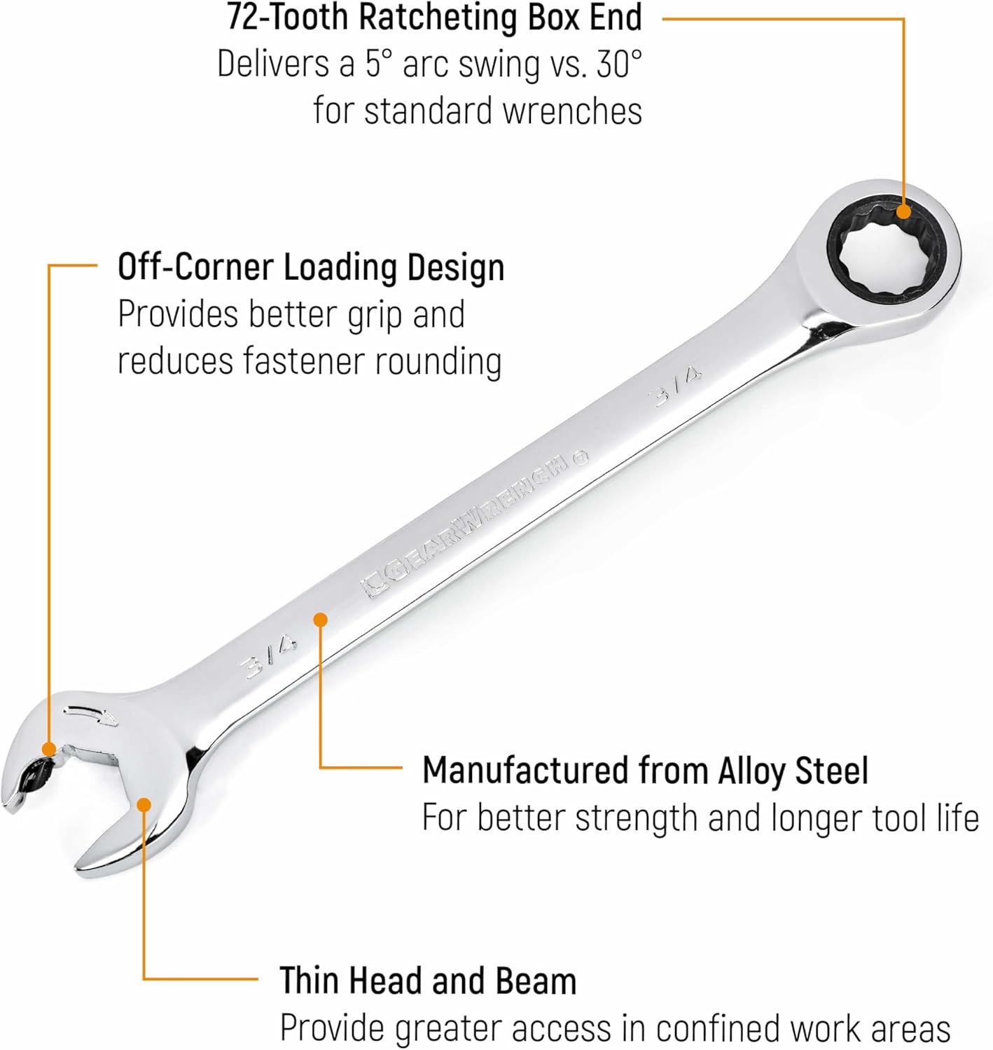 GEARWRENCH 20 Piece Ratcheting Combination Wrench | SAE & Metric | 35720A-02 - Image 2
