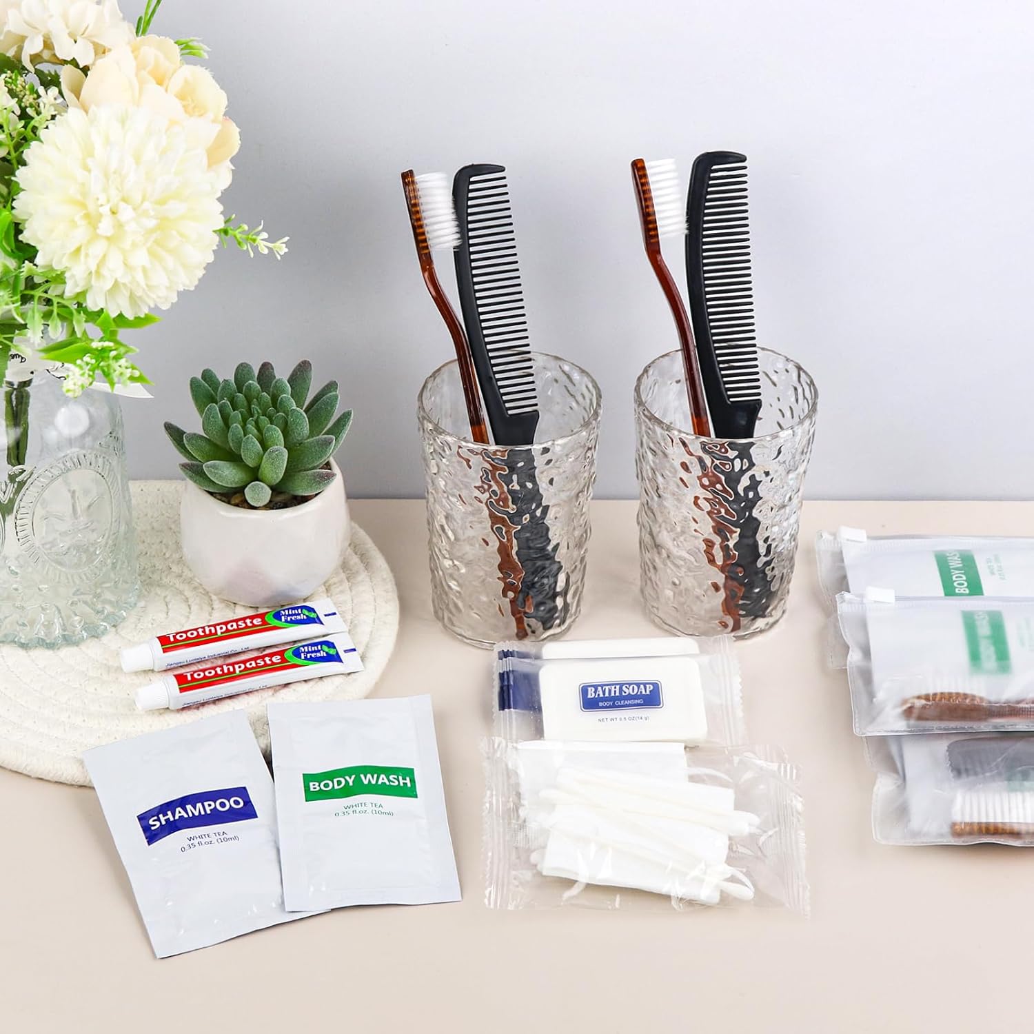 50 Sets Toiletry Kits Homeless Personal Hygiene Kit Bulk Homeless Care Package Supplies Travel Toiletry Kit Homeless Hygiene Kit Bulk for Men Women Charity Disposable Toiletry Kit(8-IN-1) - Image 4