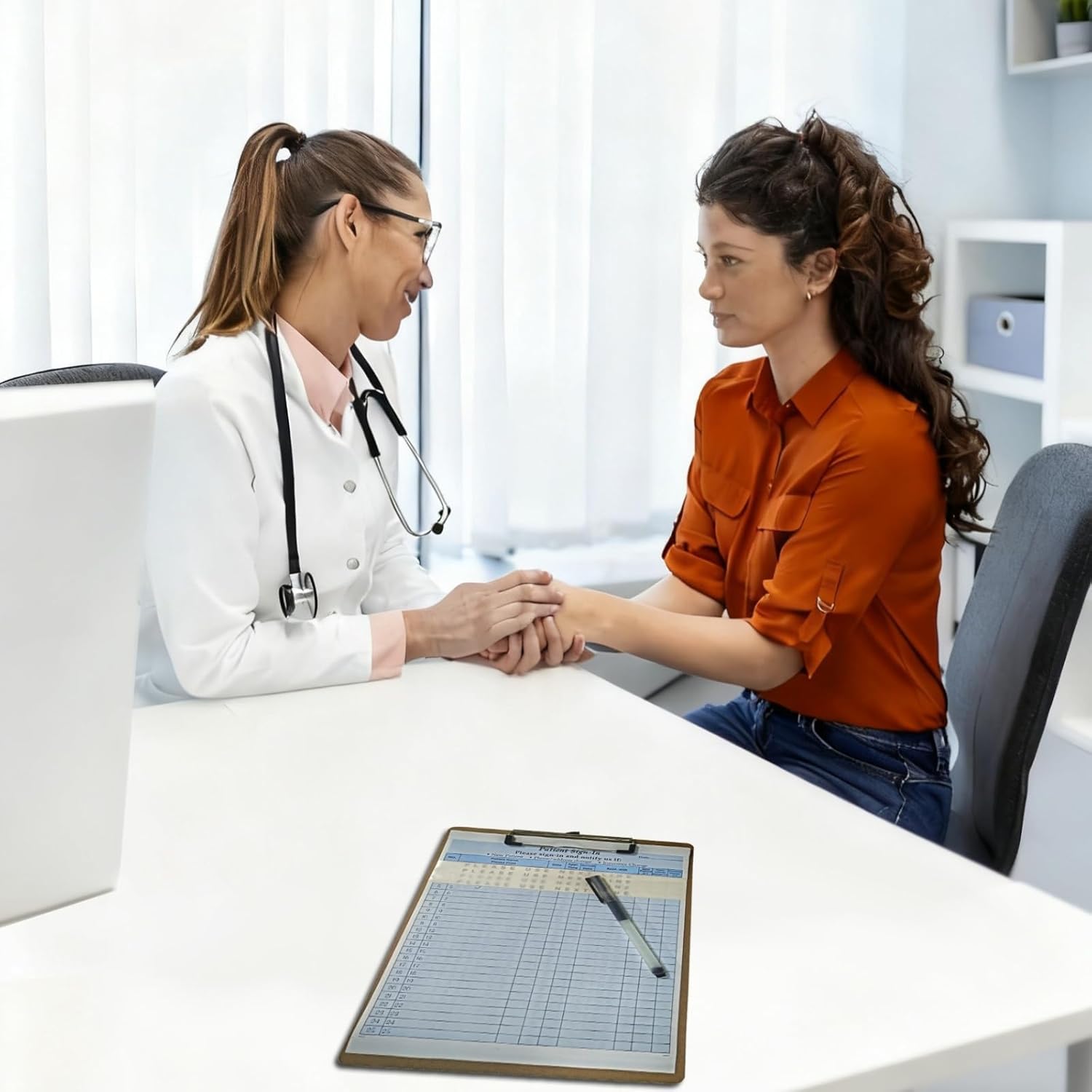 Patient Sign in Sheets, HIPAA Compliant, Carbonless 3-Part Medical Forms with Peel-Off Labels & Date Column,Simplify Check in for Clinics, Doctor Office, Blue (30-Pack) - Image 9