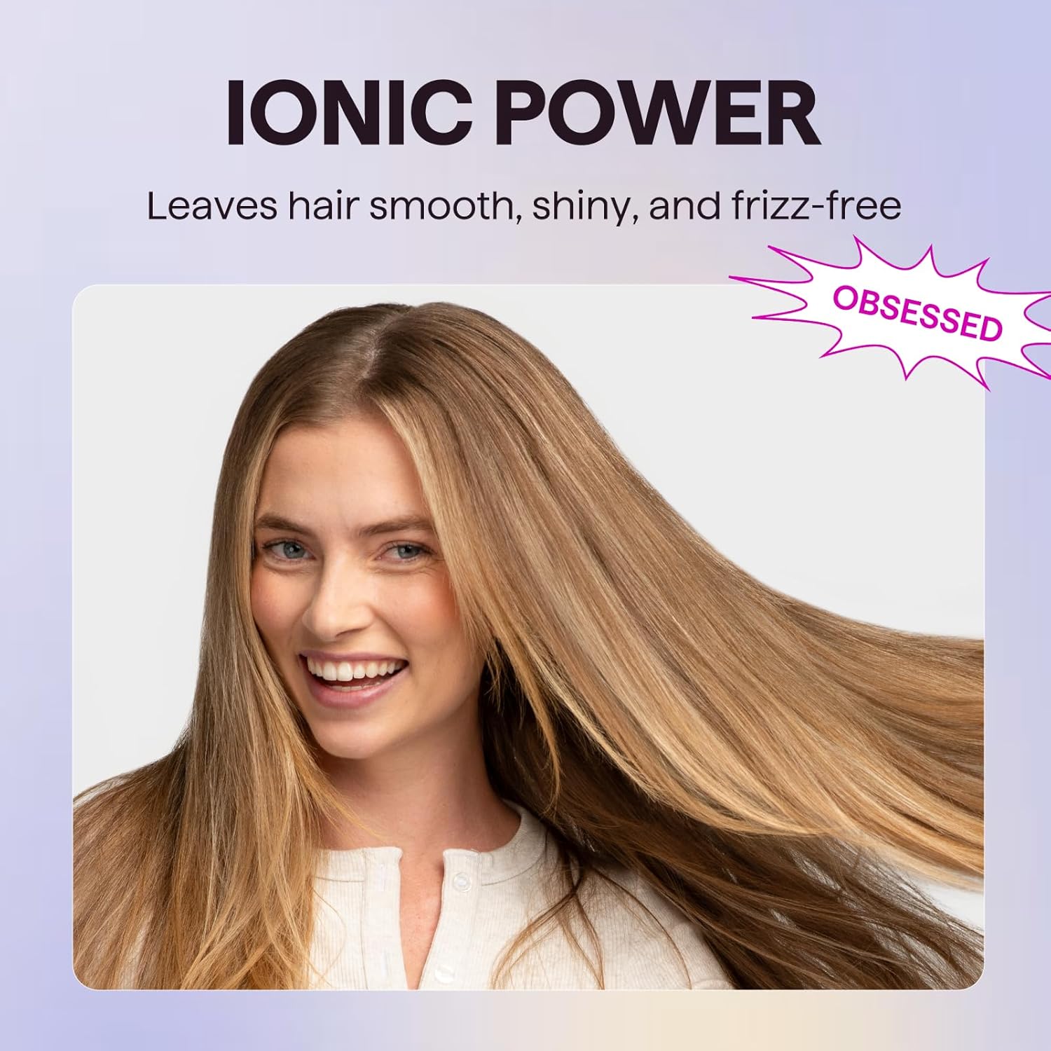 Wavytalk Hair Dryer with Diffuser, Blown Away Ionic Hair Dryer for Curly Hair with Comb, 1875W Fast Drying Blow Dryer with Ceramic Technology, 3 Attachments for All Hair Types, Light and Quiet, Black - Image 6